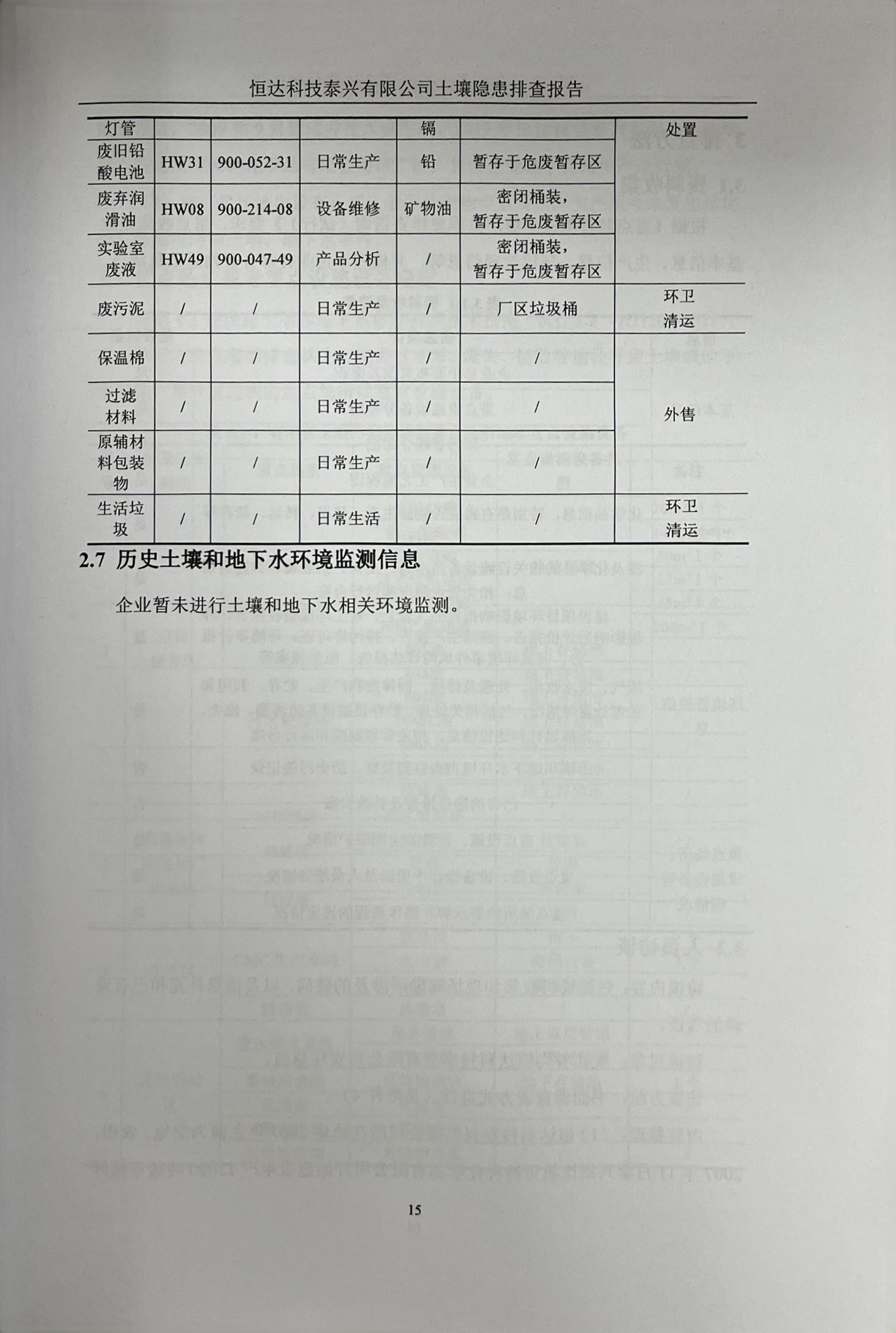 恒达科技泰兴有限公司土壤污染隐患排查报告(图18)